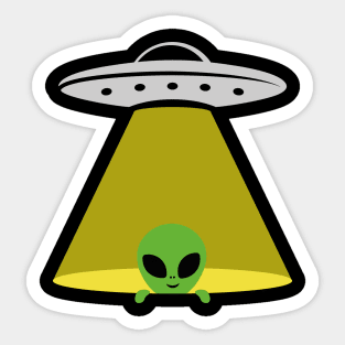 Minimal art with Alien Invasion Sticker